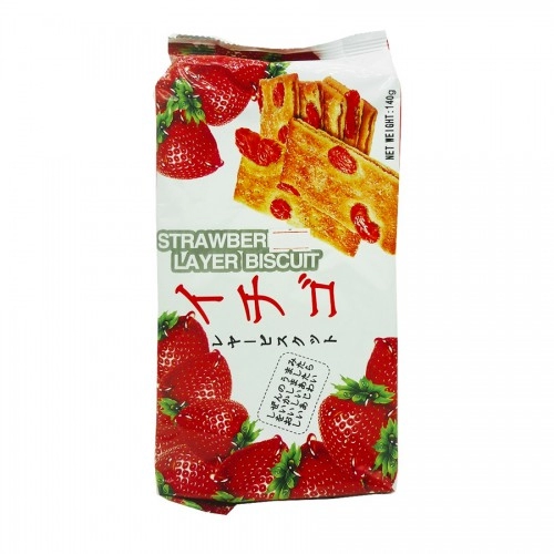 Bánh Quy Nhật 140Gr vị dâu tây  Bánh Quy Nhật 140Gr vị dâu tây